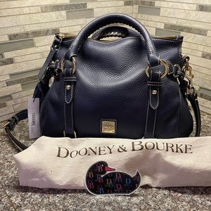 Florentine Satchel Dooney Bourke registered with tags. Midnight Blue